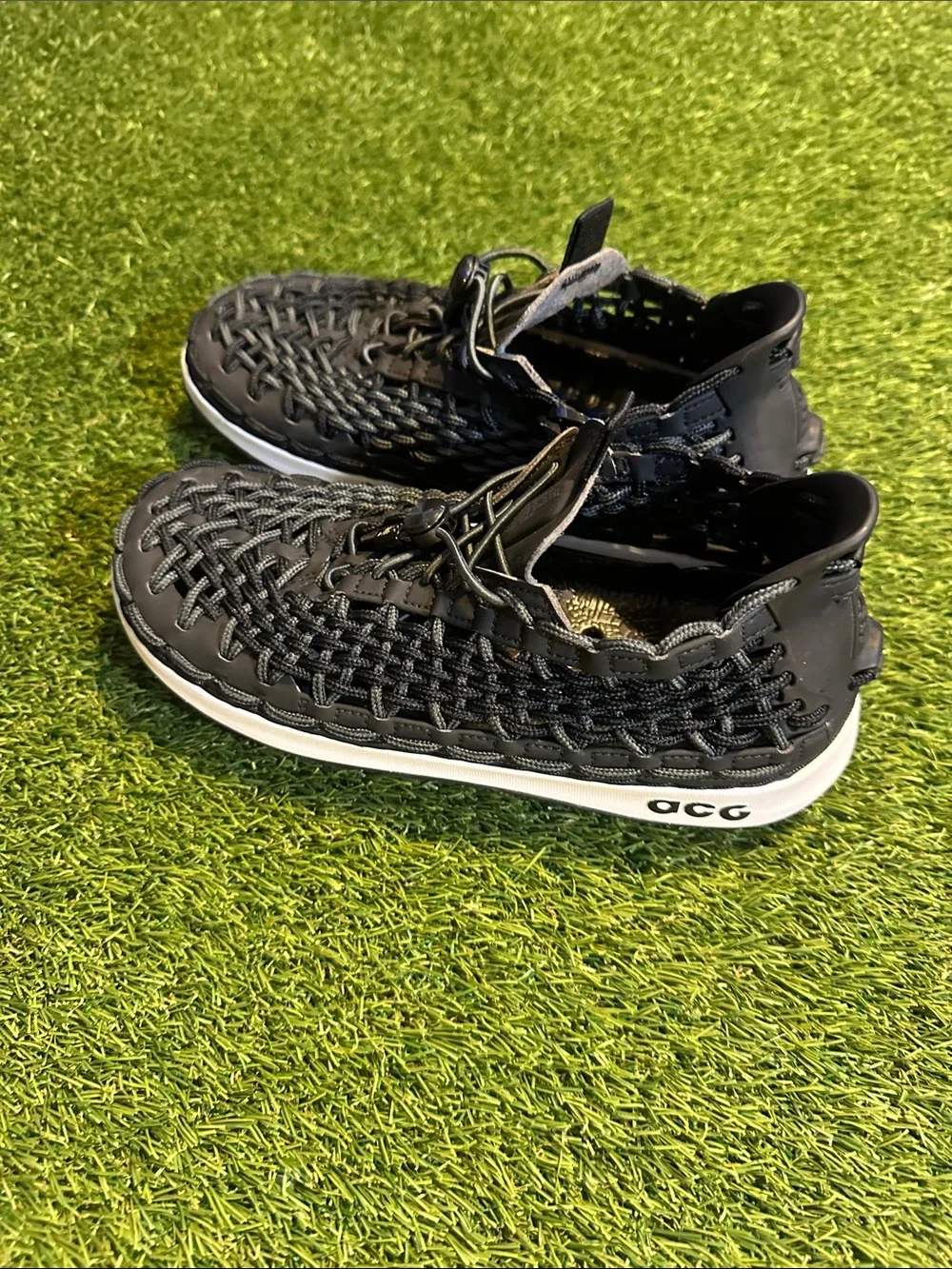 Nike ACG Black and White Woven Trail Sneaker